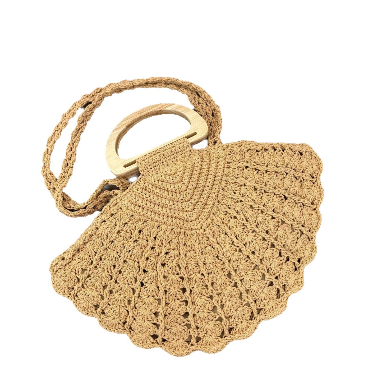 Handtasche mit Einzigartiger Holzgriff-Design Brehn