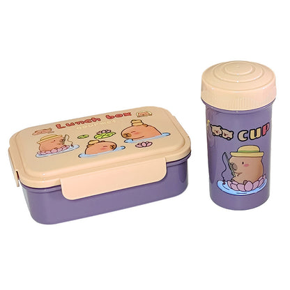 Mittagsbox und Becher