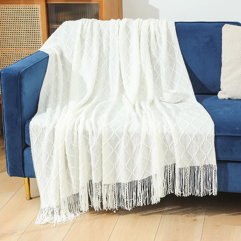 Damen kuschelige Strickdecke Brehn