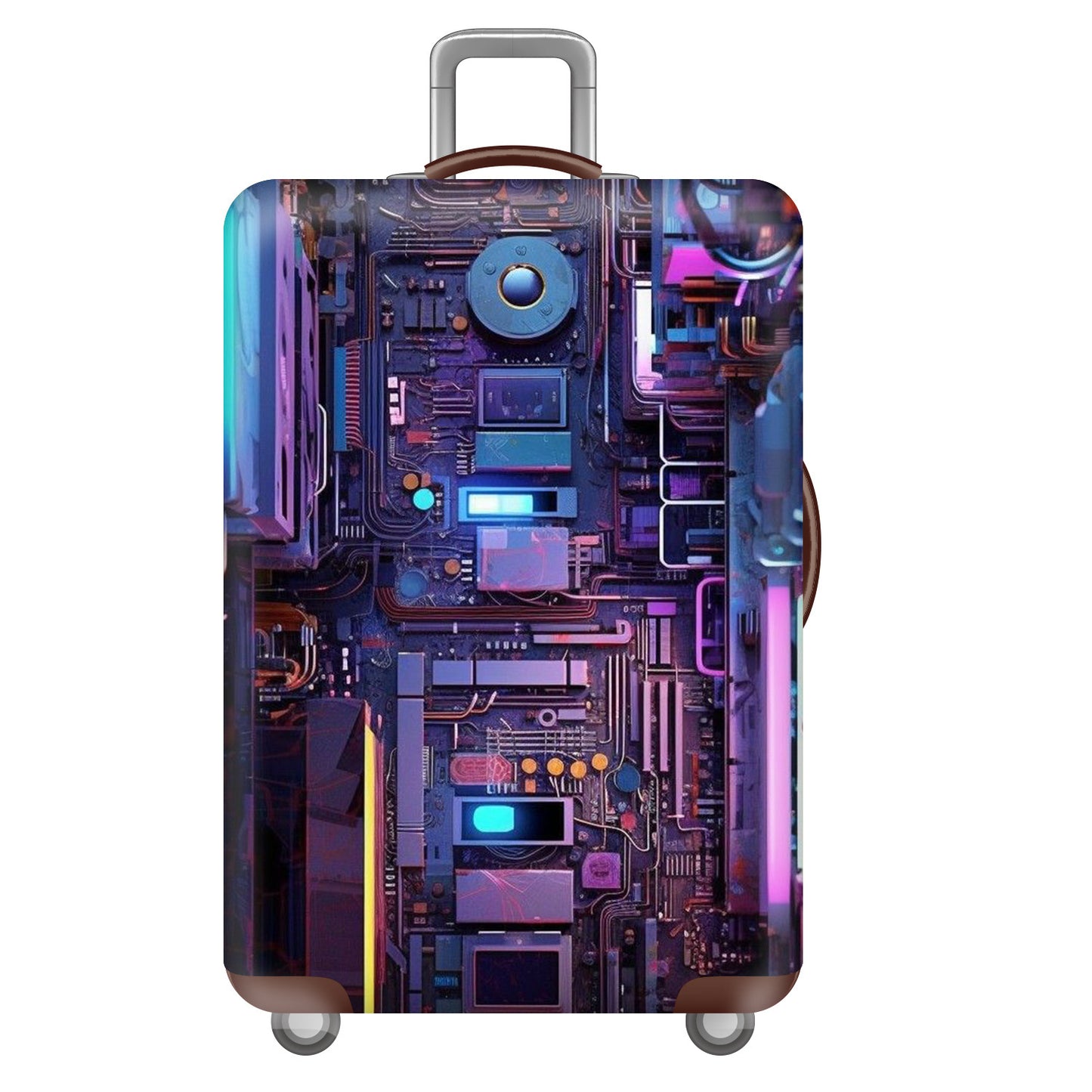 Unisex nan robuster Hartschalen-Trolley mit Polycarbonat-Außenschale und Autoemblem-Motiv Brehn