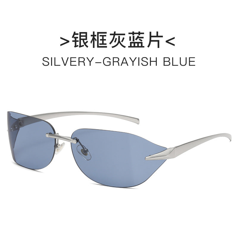 Damen futuristische Sonnenbrille mit elegantem minimalistischem Design Brehn