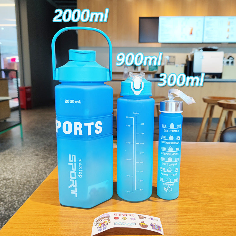 Damen Sport-Wasserflasche mit motivierenden Skalen Brehn