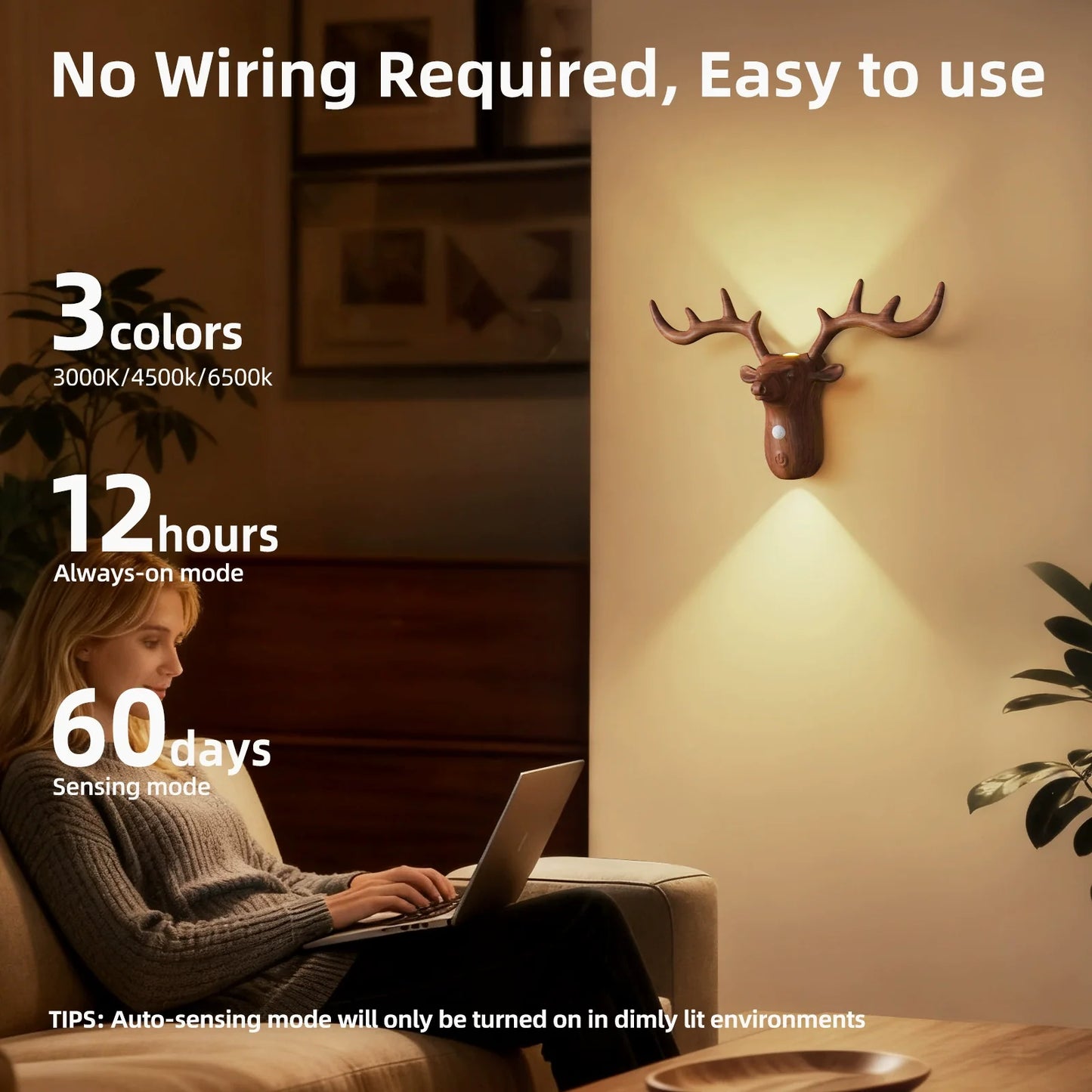 Neue LED Bewegungsmelder Nachttisch Wandlampe Wiederaufladbare Magnetische Kabellose Schlafzimmer Wandlicht