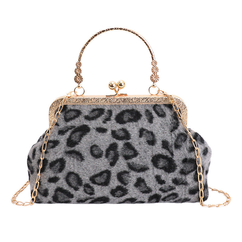 WoElegant Leopardenmuster Abendhandtasche Brehn