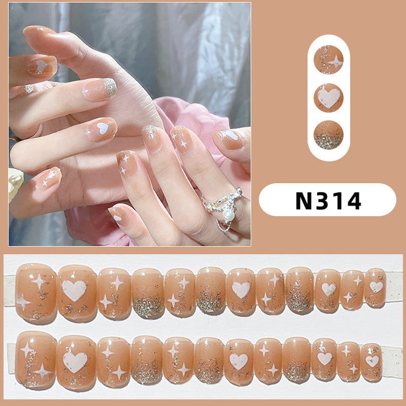 Blumenmuster Press-On Nagelset