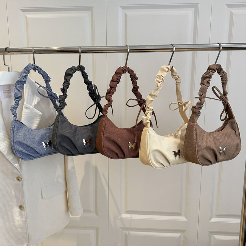 Elegante Textil Mini Schultertasche