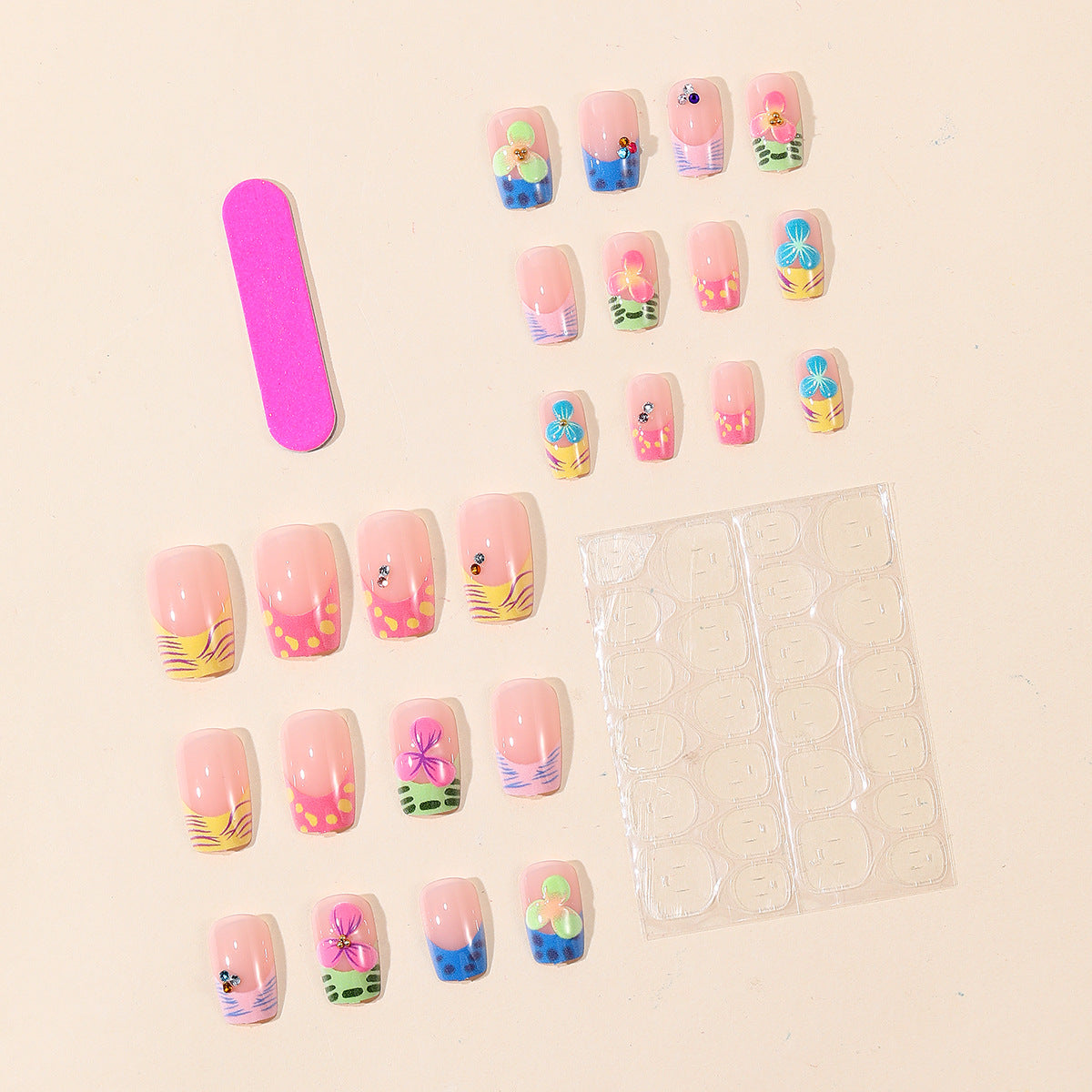 Künstlerisches Blumendesign Nagelkunstverlängerungen Brehn