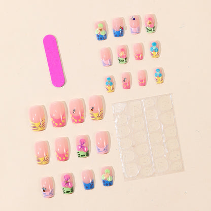 Künstlerisches Blumendesign Nagelkunstverlängerungen Brehn