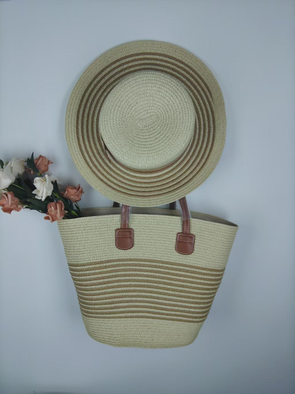 Strandtasche und Sonnenhut Set Brehn