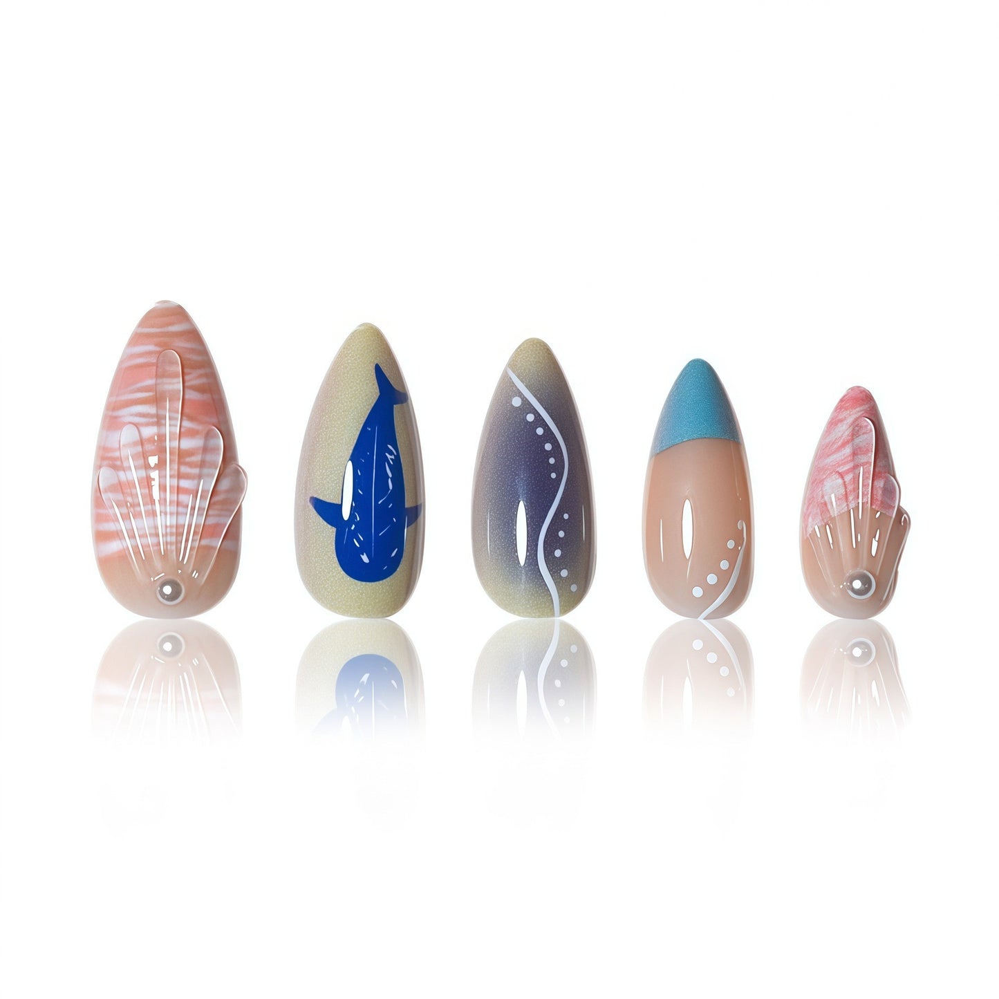 Kreative ozeanische Nagelkunst Brehn