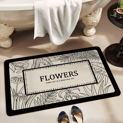 Florale inspirierende Badematte