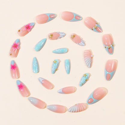Dekorative Florale 3D Nagelkunst Erweiterungen Brehn