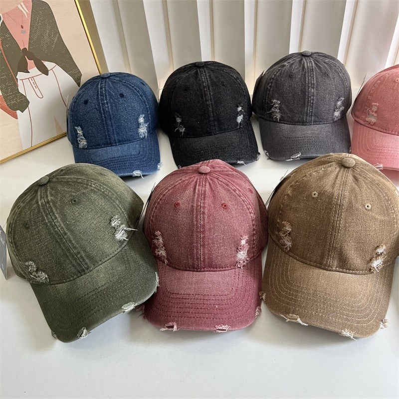 Damen Distressed Denim Baseball Cap Brehn 1784083631
