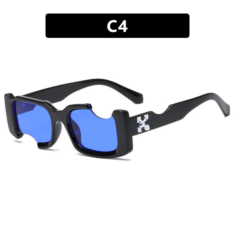 Damen modische Sonnenbrille mit markantem Design und robustem Kunststoffrahmen Brehn