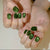 Glitzernde matte Finish Press-On Nagelset Brehn