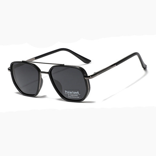 Damen Quadratische Sonnenbrille mit polarisierten Gläsern und elegantem Metallrahmen Brehn