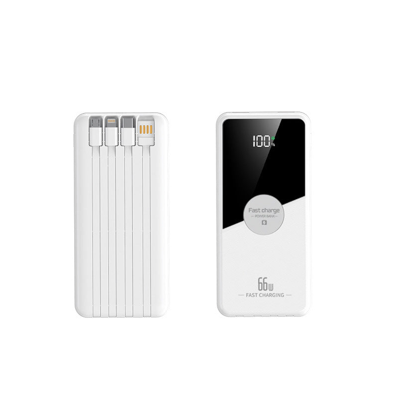 Tragbare Powerbank mit Integriertem Mehrfachladekabel und Digitaler Ladeanzeige Brehn