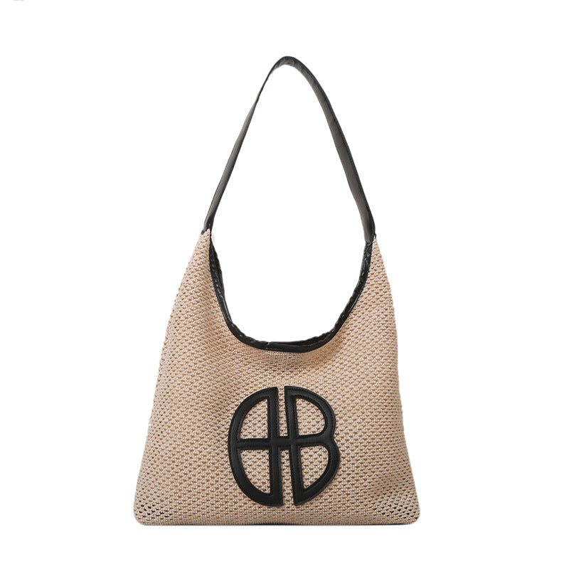 Elegante Geflochtene Markt-Tasche
