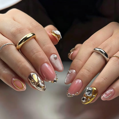 Dekorative handgefertigte Nagelkunstverlängerungen Brehn
