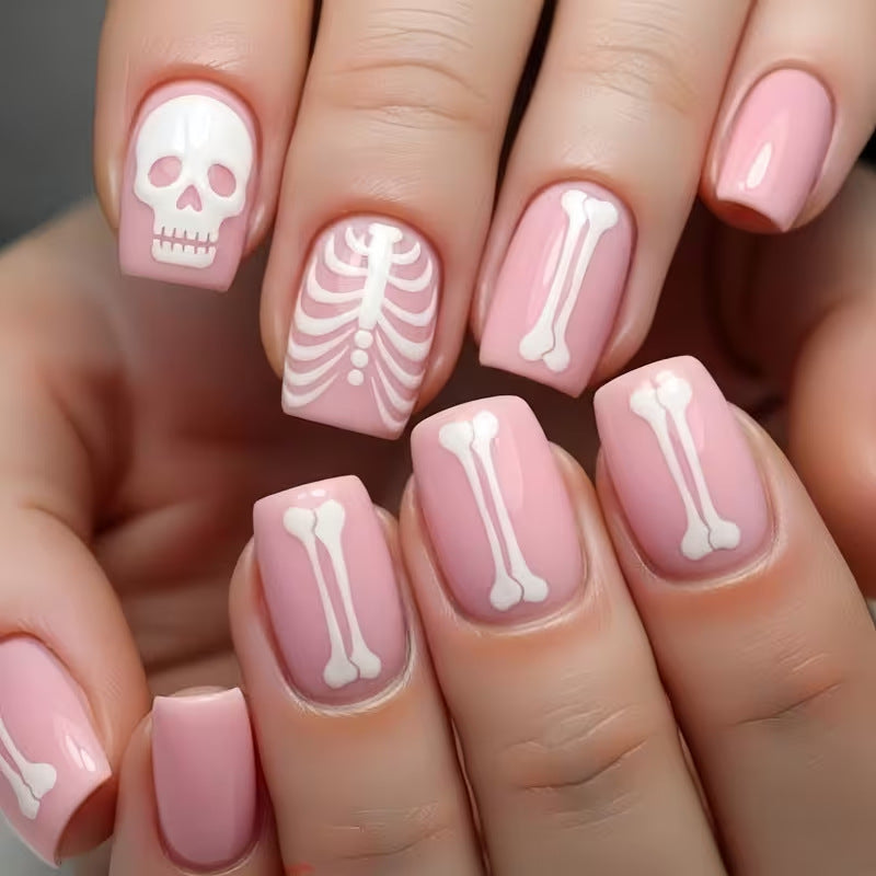 Halloween-Themen Skelett Nagelkunst Brehn