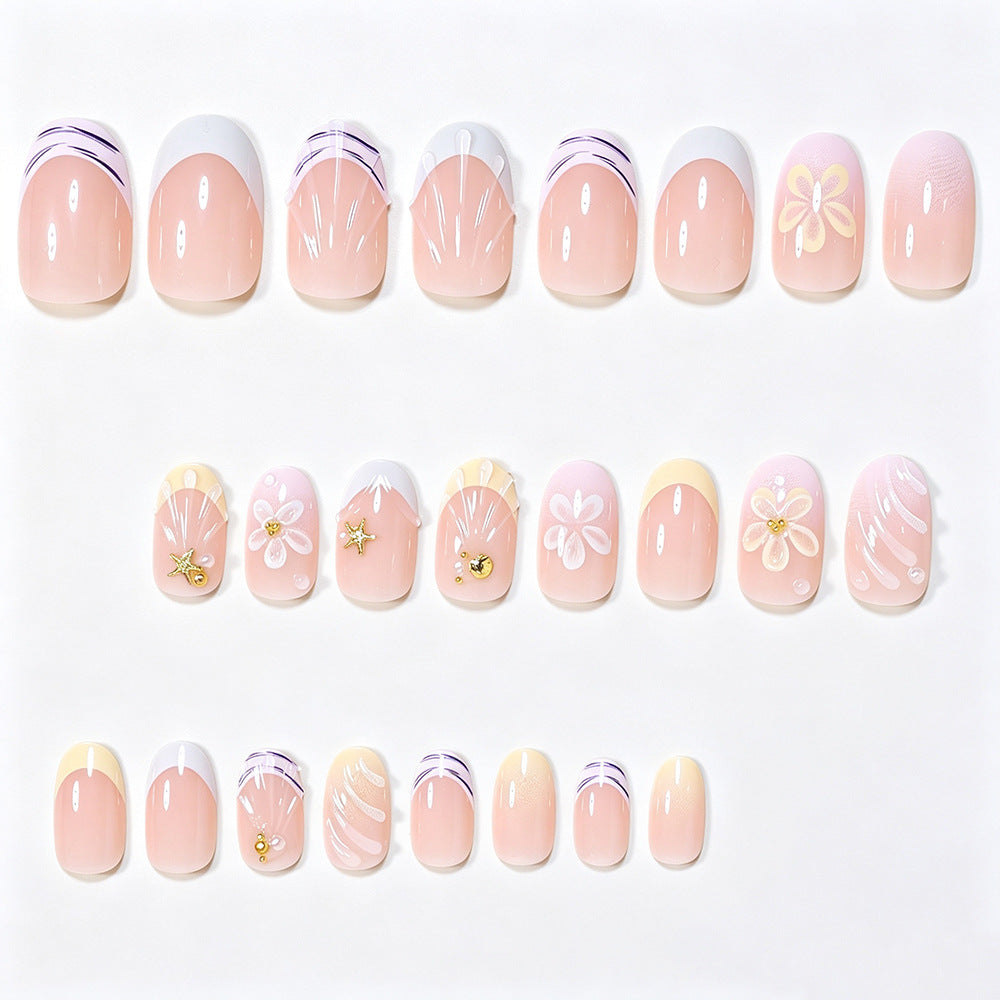 Künstlerische Blumen-Gel-Nagelerweiterungen Brehn