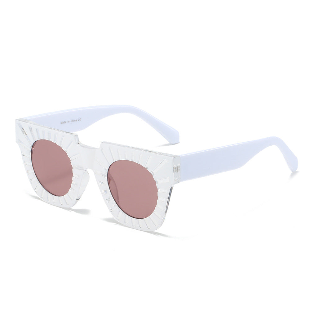 Damen Modische Sonnenbrille mit kreativem geometrischem Rahmen Brehn