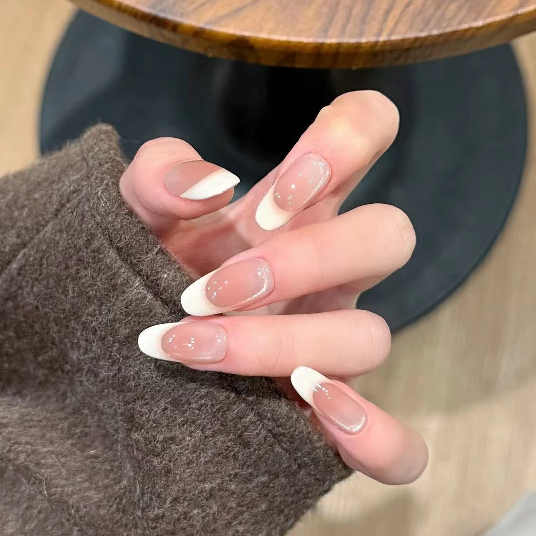 Ombre Französische Tip Press-On Nägel Brehn
