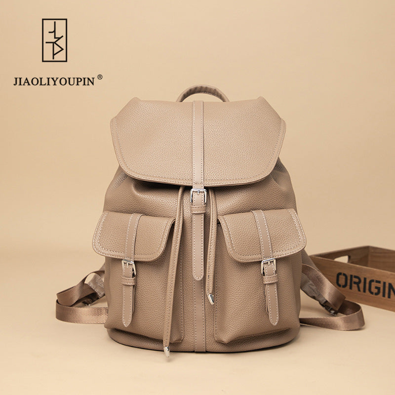 Premium Leder Laptop Rucksack