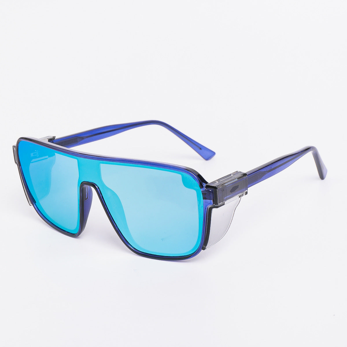 Damen sportliche Sonnenbrille im futuristischen Design mit farbigen Gläsern Brehn