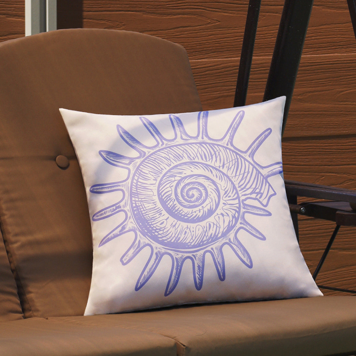 Quadratischer Dekorativer Kissenbezug mit maritimem Seestern‑Print aus pflegeleichtem Polyester Brehn