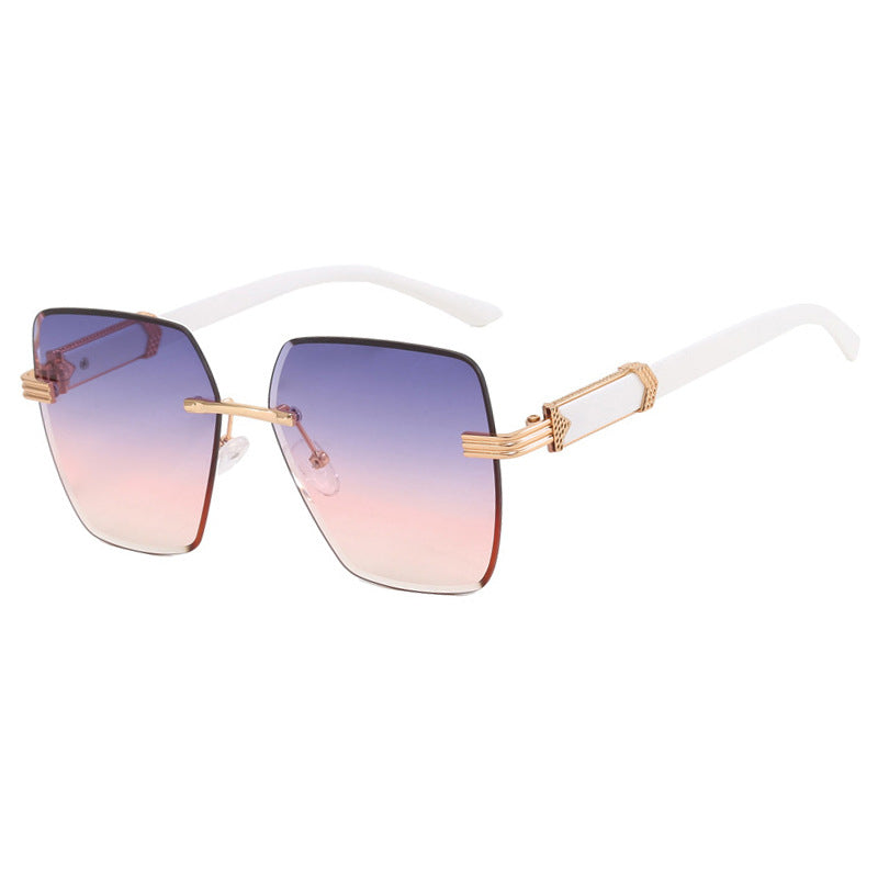 Damen modische quadratische Sonnenbrille mit glamourösen Akzenten und UV-Schutz Brehn