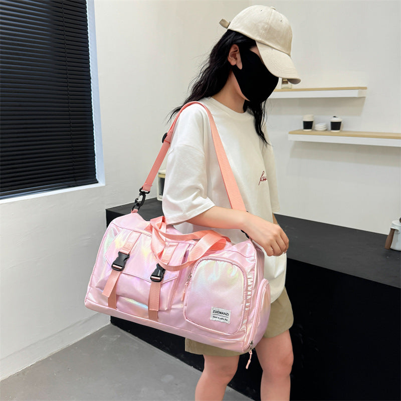 Iridescent Multi-Pocket Sport Duffel Bag Brehn