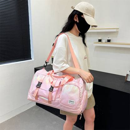 Iridescent Multi-Pocket Sport Duffel Bag Brehn