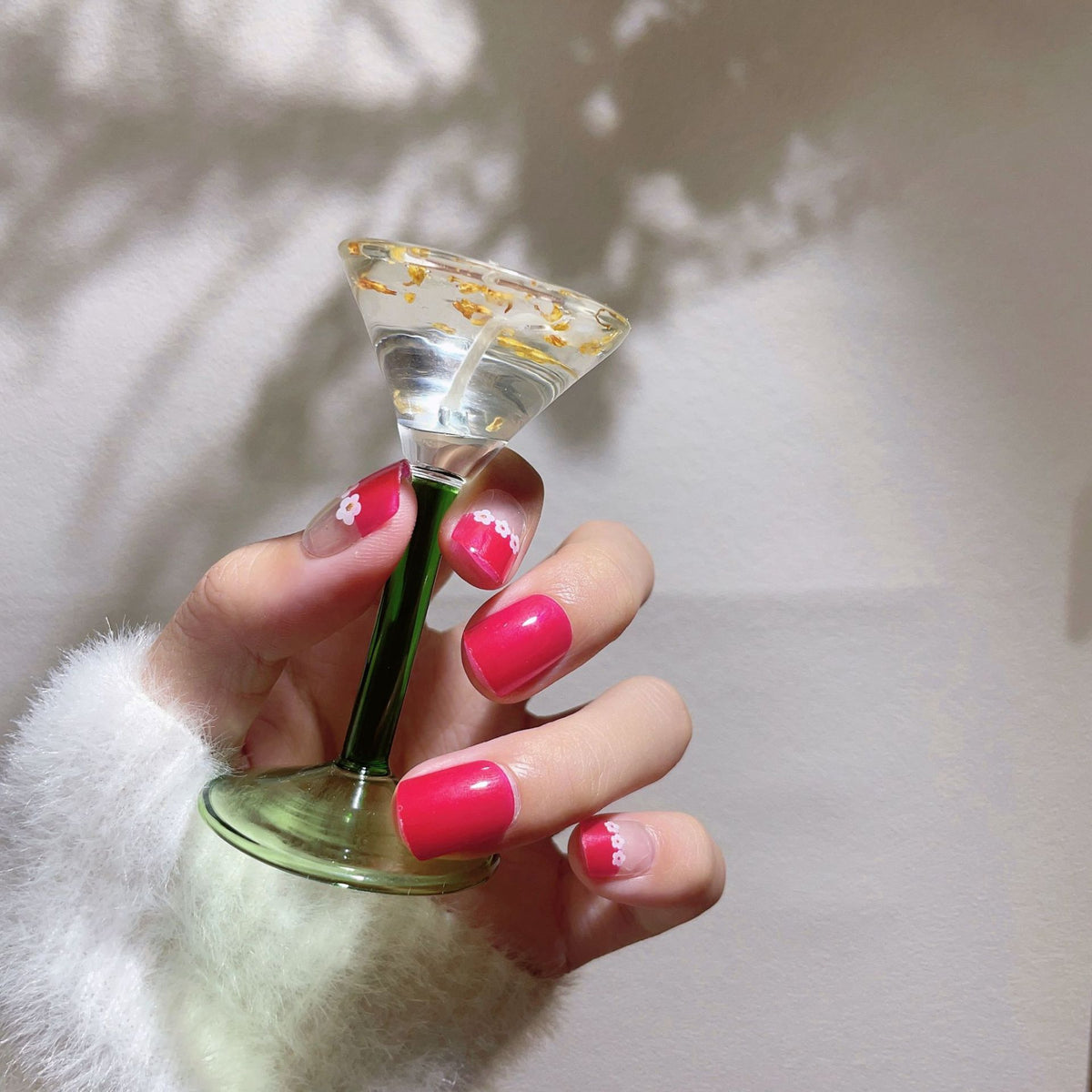 Floral Accent Press-On Nagelset