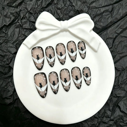 Künstlerisches katzenjammer Themen Presse auf Nail Art Set  1791773919