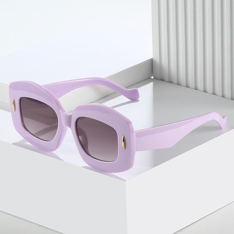 Zeitgenössische Chunky Rahmen Sonnenbrille Brehn