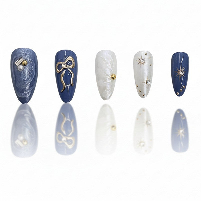 Künstlerisches Acryl Press-On Nagelset Brehn
