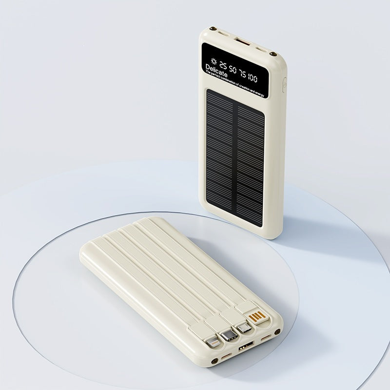 Solarbetriebene Powerbank mit digitaler Anzeige und innovativer Schnellladefunktion Brehn