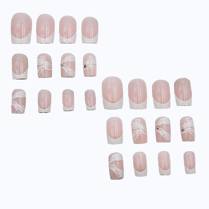 Künstlerisches French Tip Nagelkunst Set