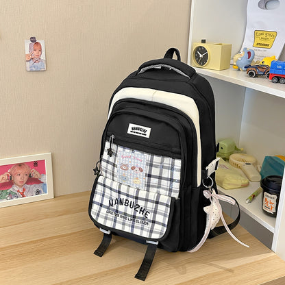 Trendiger geräumiger Rucksack mit transparenter Tasche Brehn