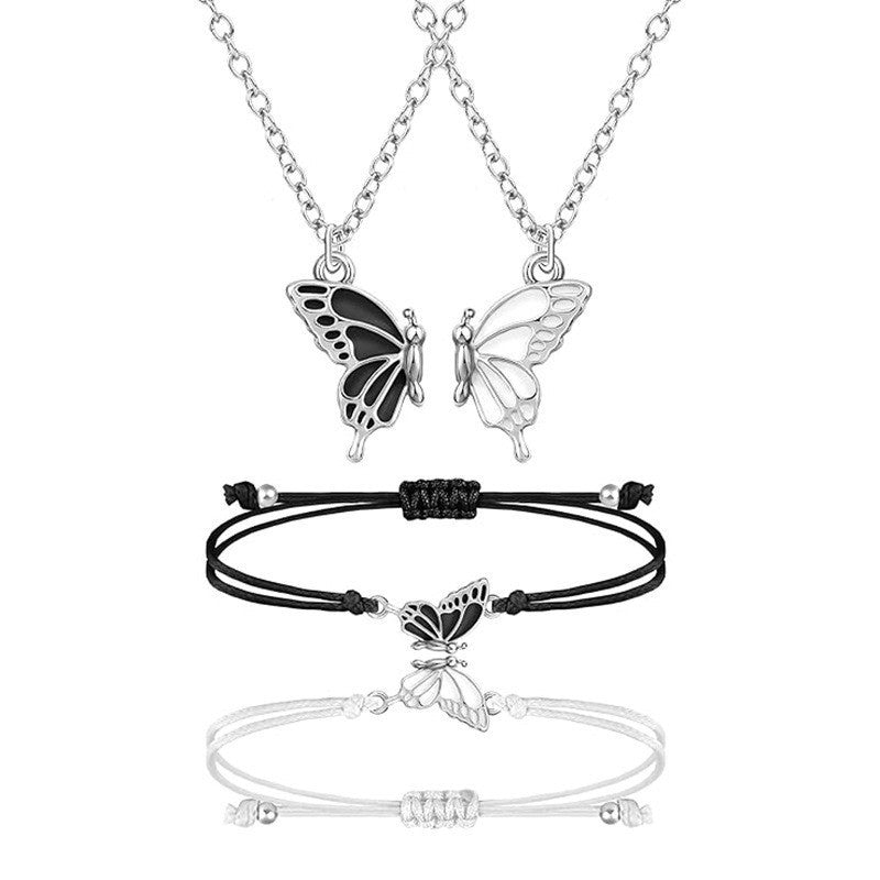 Butterfly Charm Halskette und Armband Set Brehn