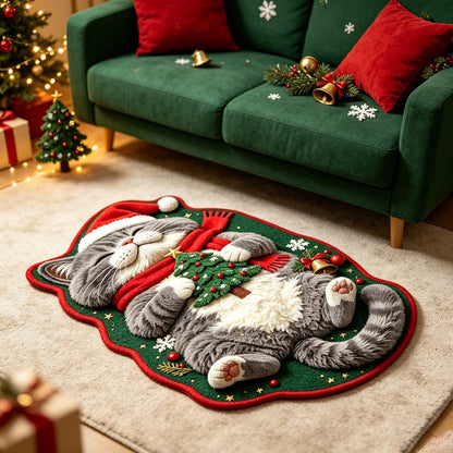 Weihnachtskatzen-Themen-Teppich