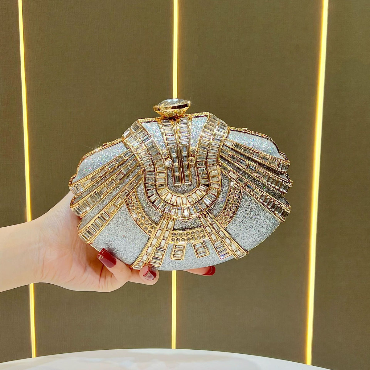 Glamouröse dekorative Clutch Tasche