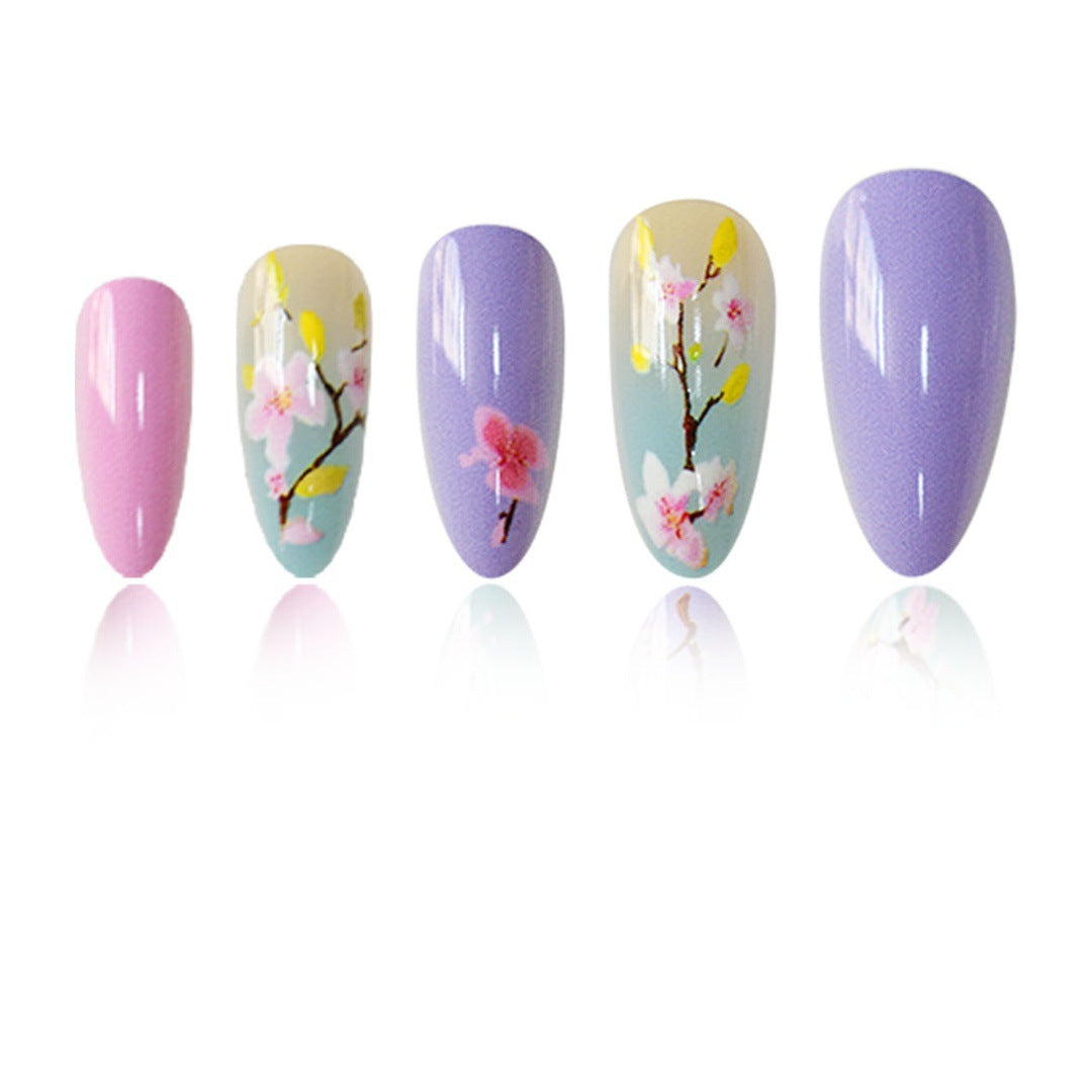 Künstlerische florale Press-On Nagelverstärkungen Brehn