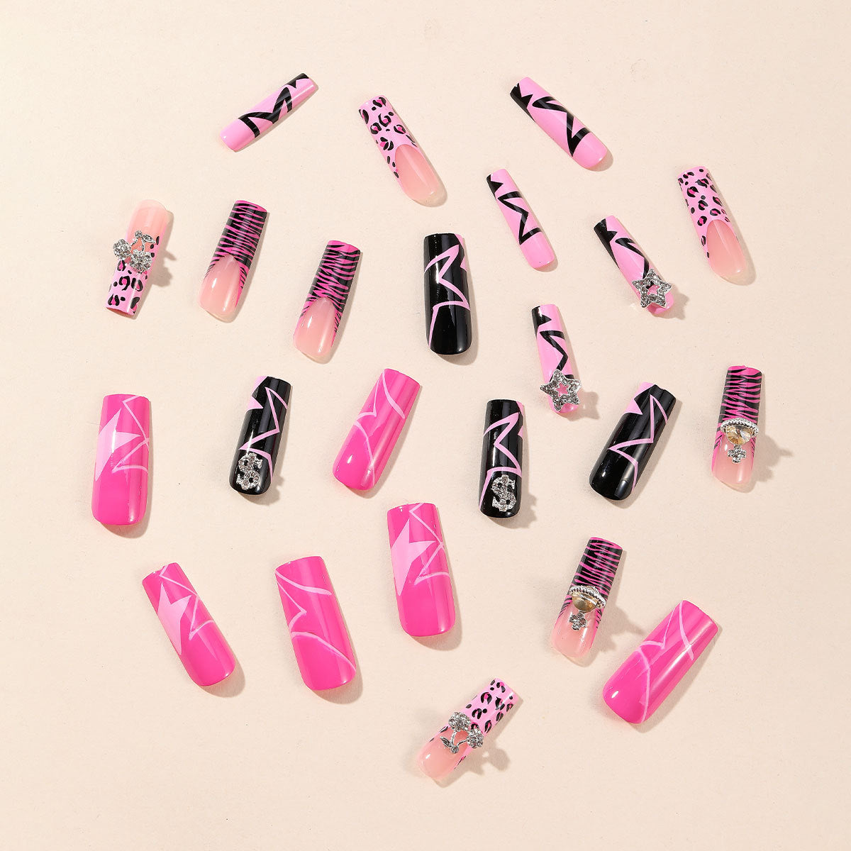 Künstlerische Glam Nagelkunst Extensions Brehn