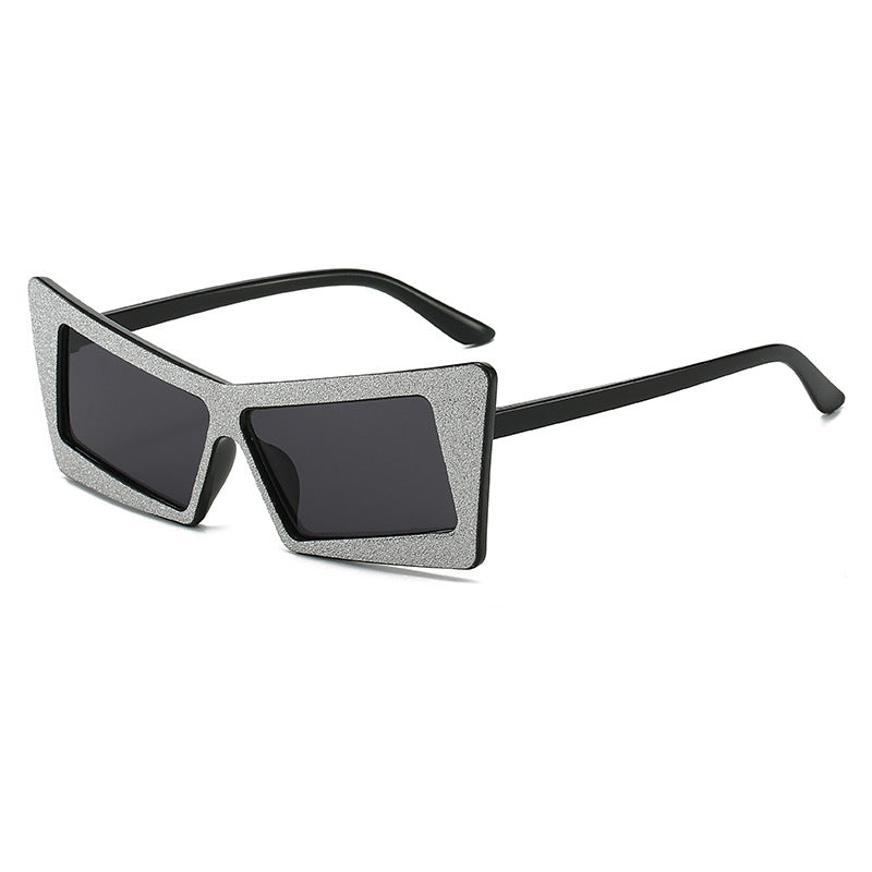 Damen geometrische Sonnenbrille mit glitzernden Elementen Brehn