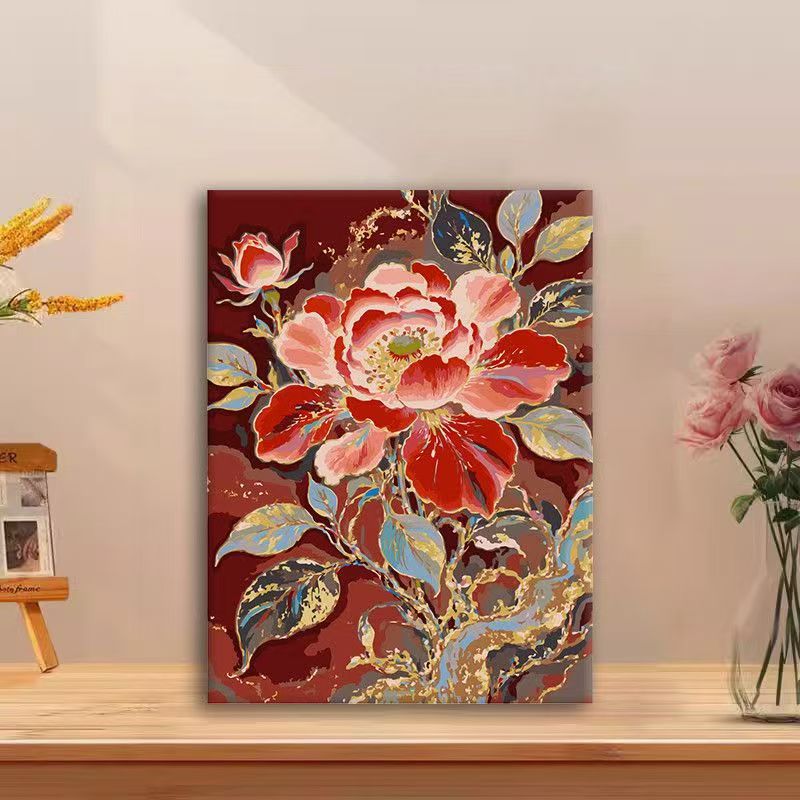 Blumenmuster Wandkunst Leinwanddruck Brehn