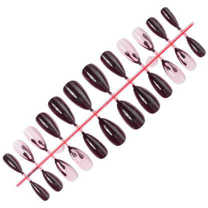 Stiletto Press-On Nail Set mit einzigartigem künstlerischem Design Brehn