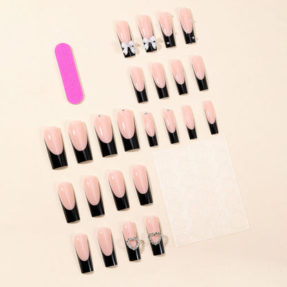 Elegante 3D Schleife und Herz Nagelkunst Brehn