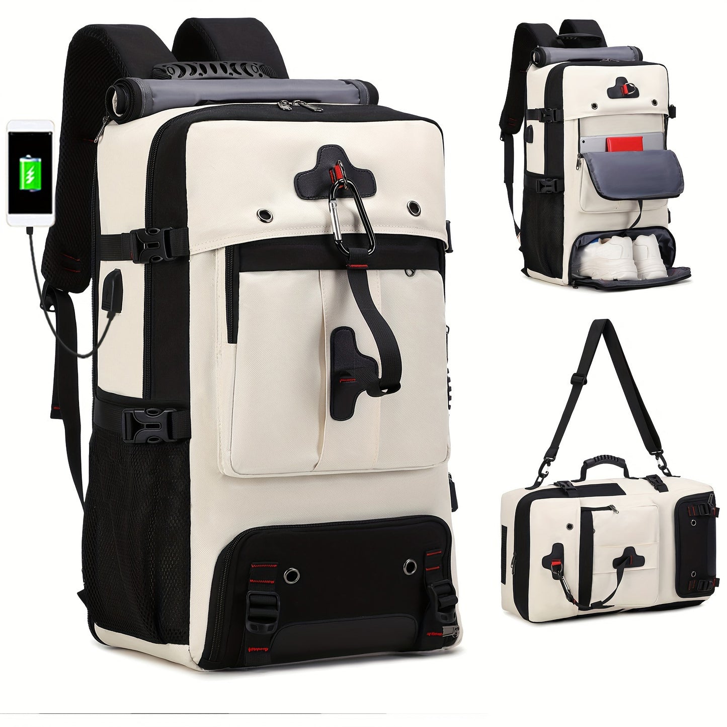 Unisex Multifunktionaler Rucksack mit integrierter Powerbank-Funktion Brehn